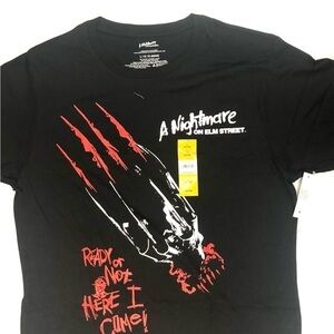 NWT A Nightmare on Elm Street Black Graphic T-Shirt Size Large